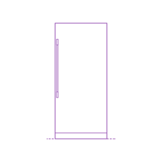 Fixtures Refrigerators Single Door Sticker Outline Svg File, Free Vectors File
